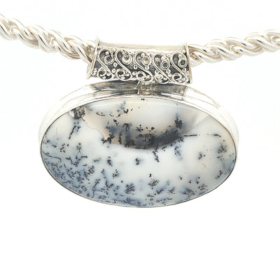 Dendritic Agate Pendant - Louisa - boothandbooth