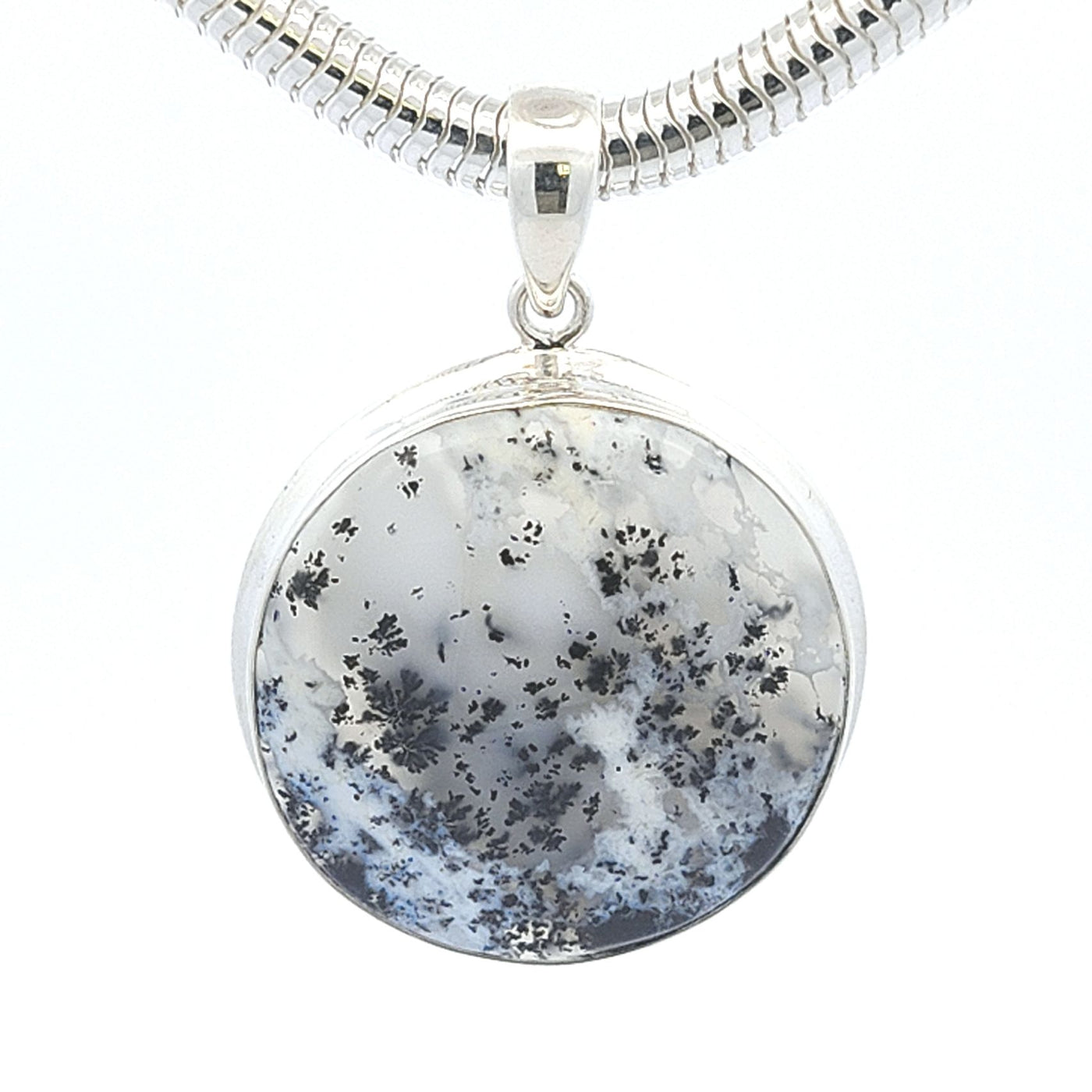 Dendritic Agate Pendant - Fiona - boothandbooth