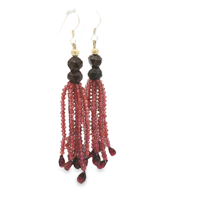 Garnet Bead Earrings - Rachel - boothandbooth