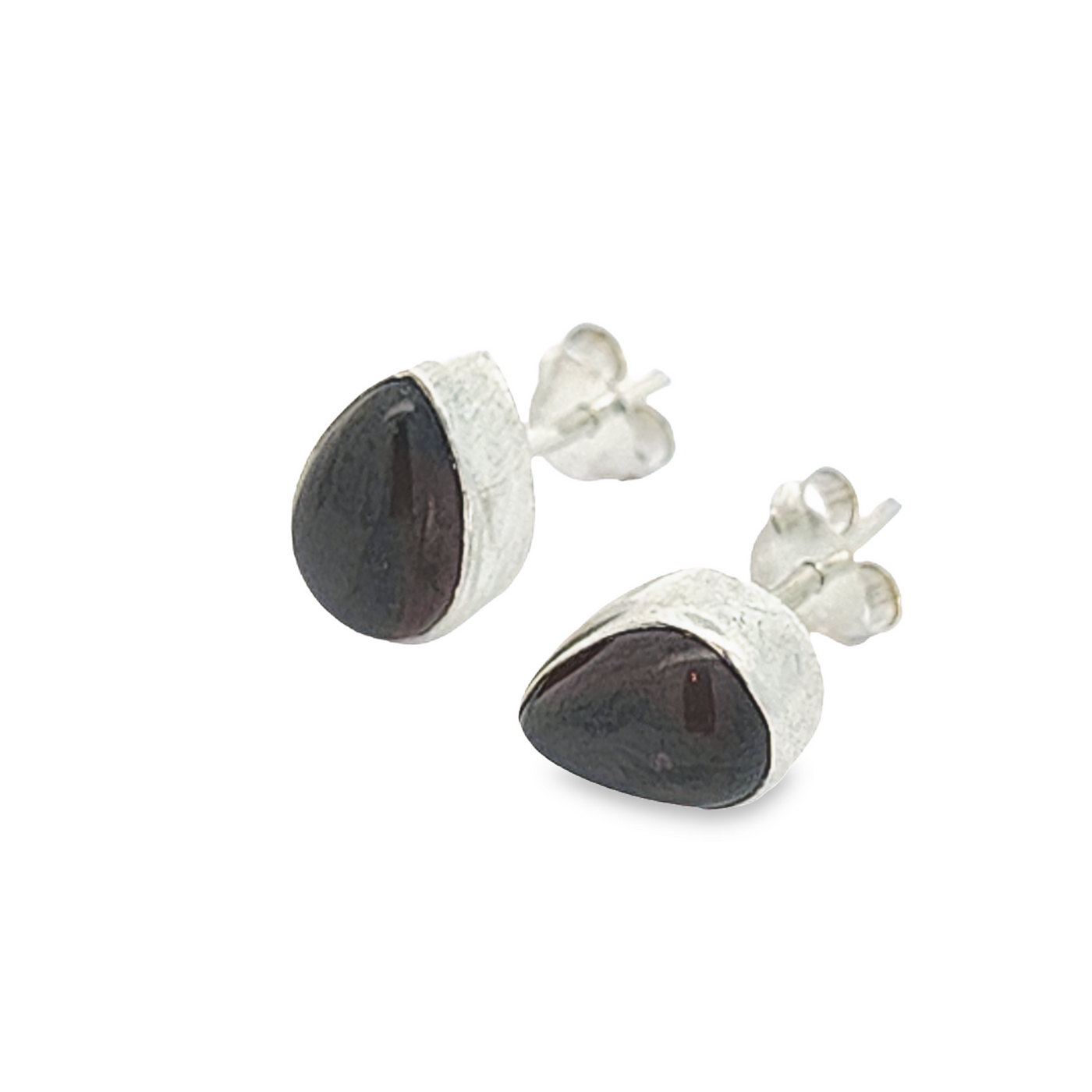 Garnet Pear Stud Earrings - Pia - boothandbooth