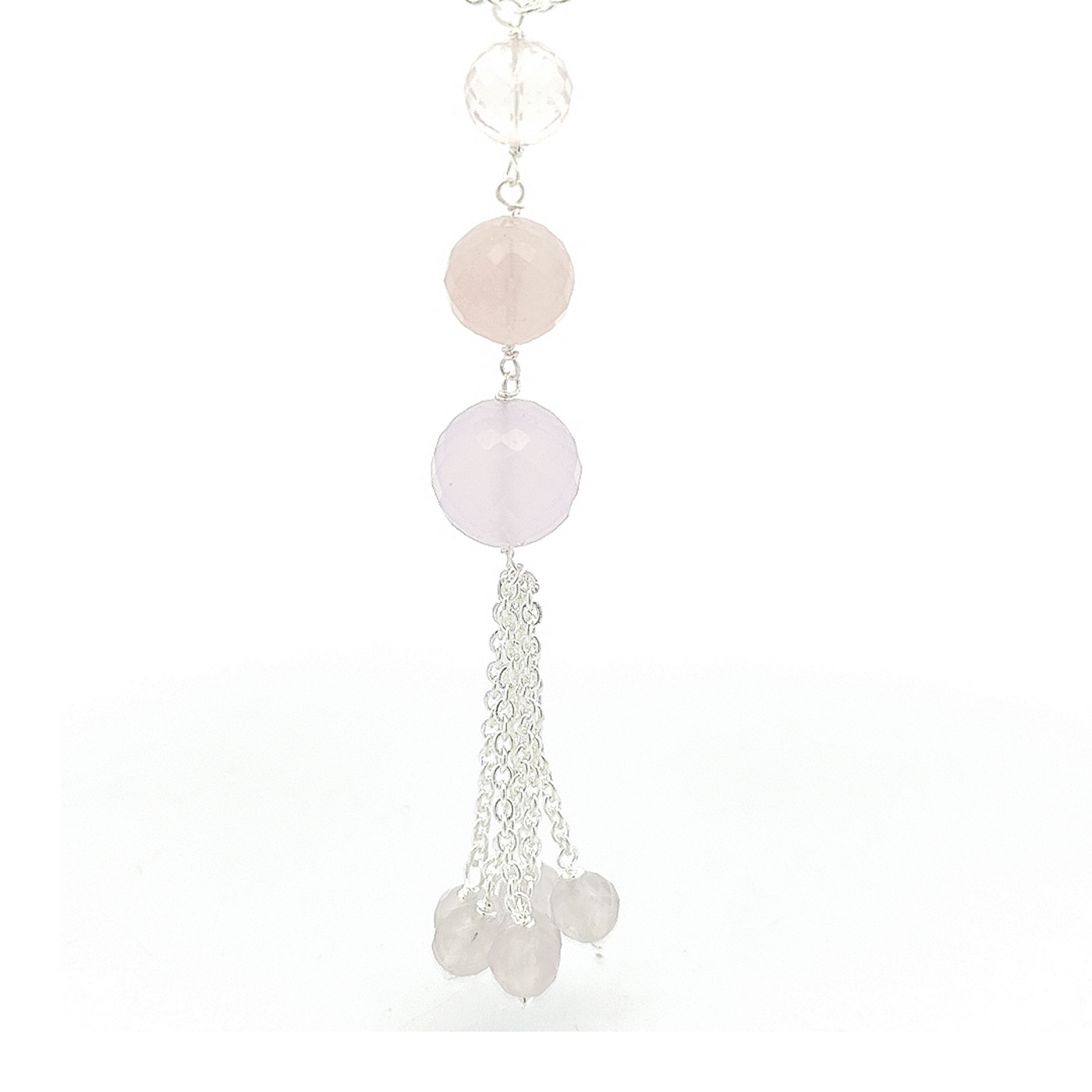 Rose Quartz Bead Necklace - Belle - boothandbooth