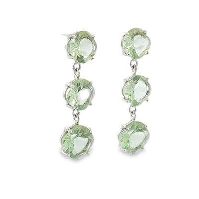 Green Amethyst Earrings - Fenella - boothandbooth