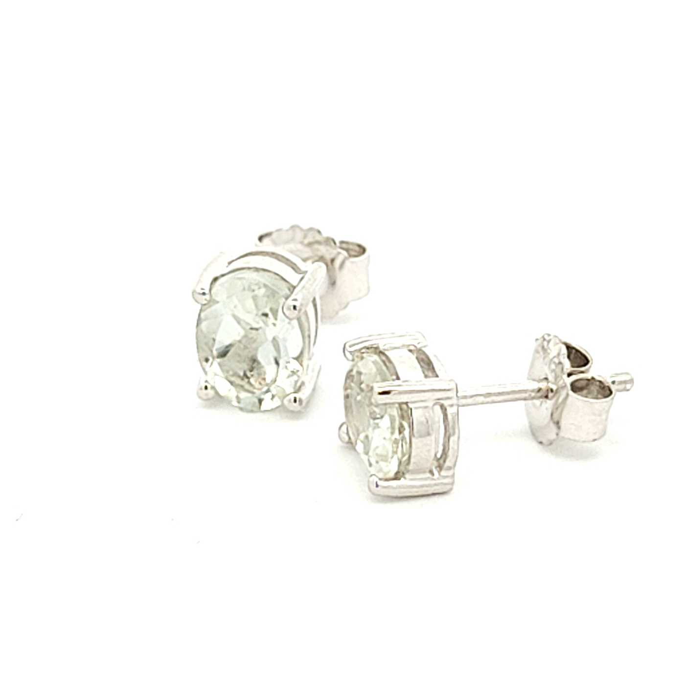 Green Amethyst Stud Earrings - Mayla - boothandbooth