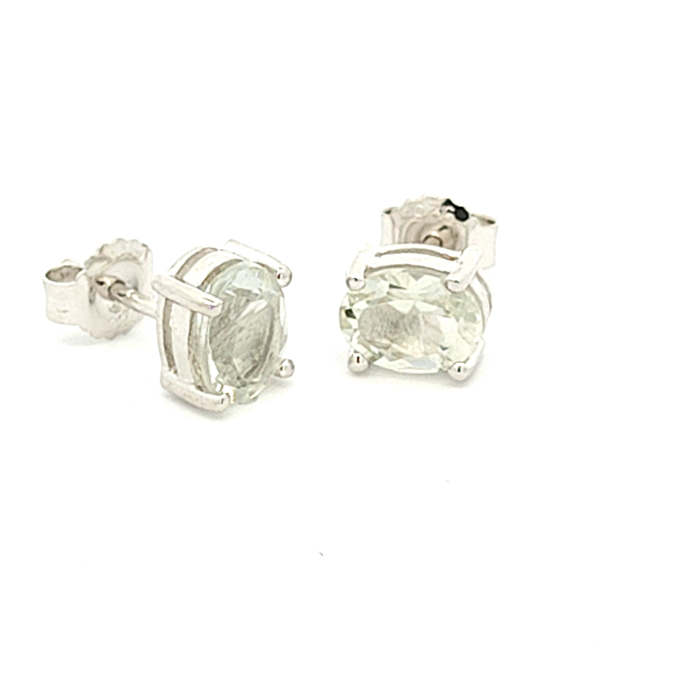 Green Amethyst Stud Earrings - Mayla - boothandbooth