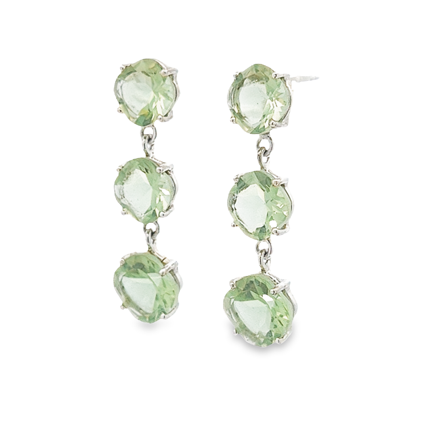 Green Amethyst Earrings - Fenella - boothandbooth