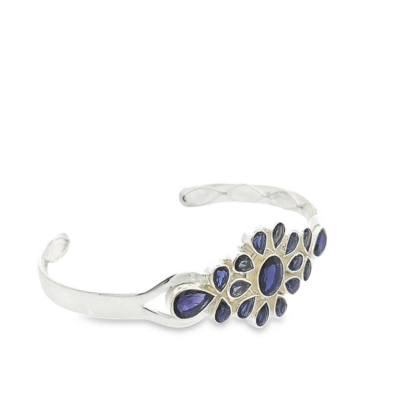 Iolite and Sterling Silver Bangle - Carmen - boothandbooth