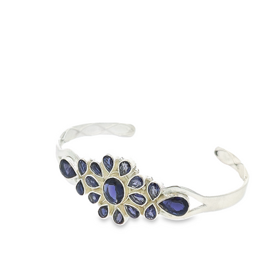 Iolite and Sterling Silver Bangle - Carmen - boothandbooth