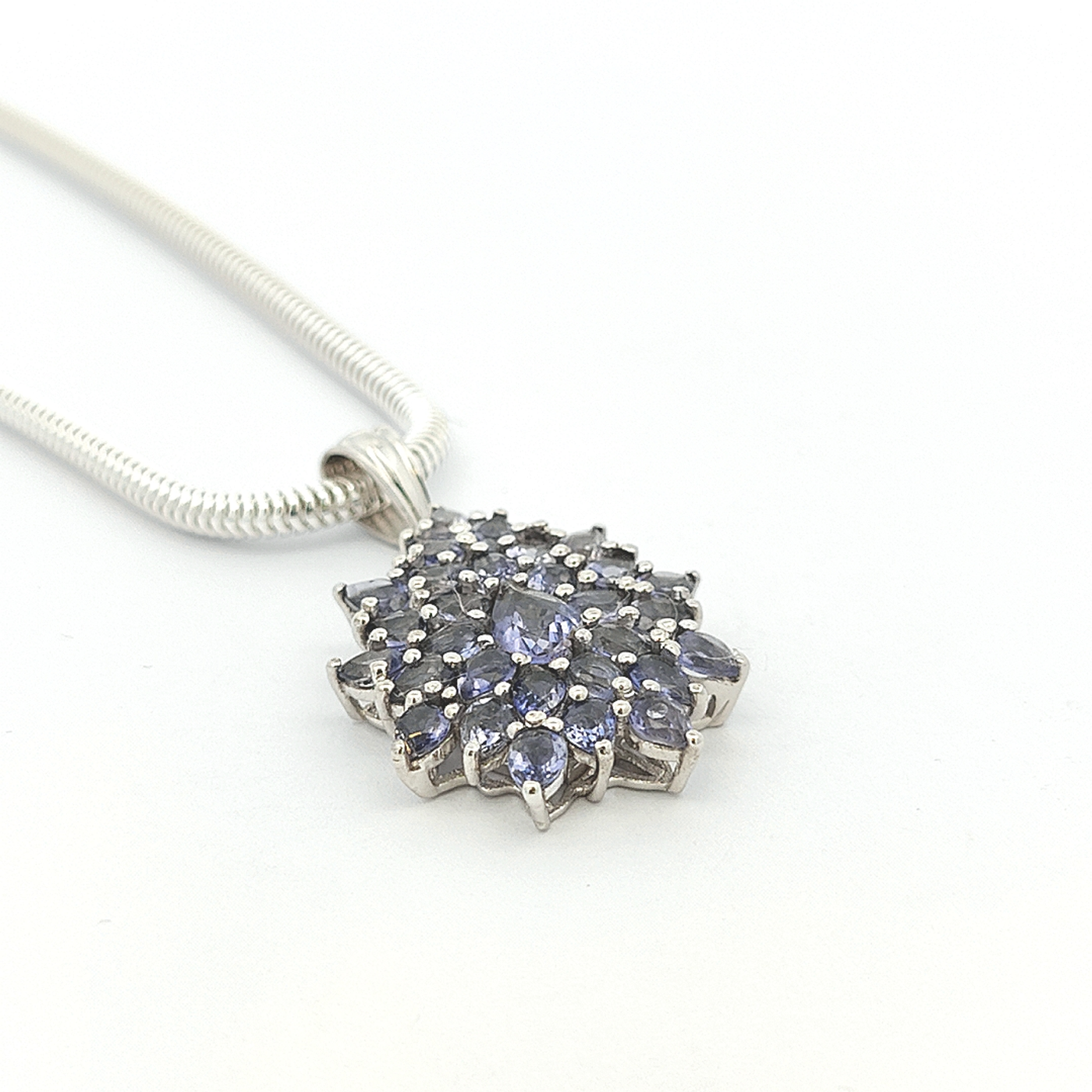 Iolite and Sterling Silver Pendant - Tilda - boothandbooth