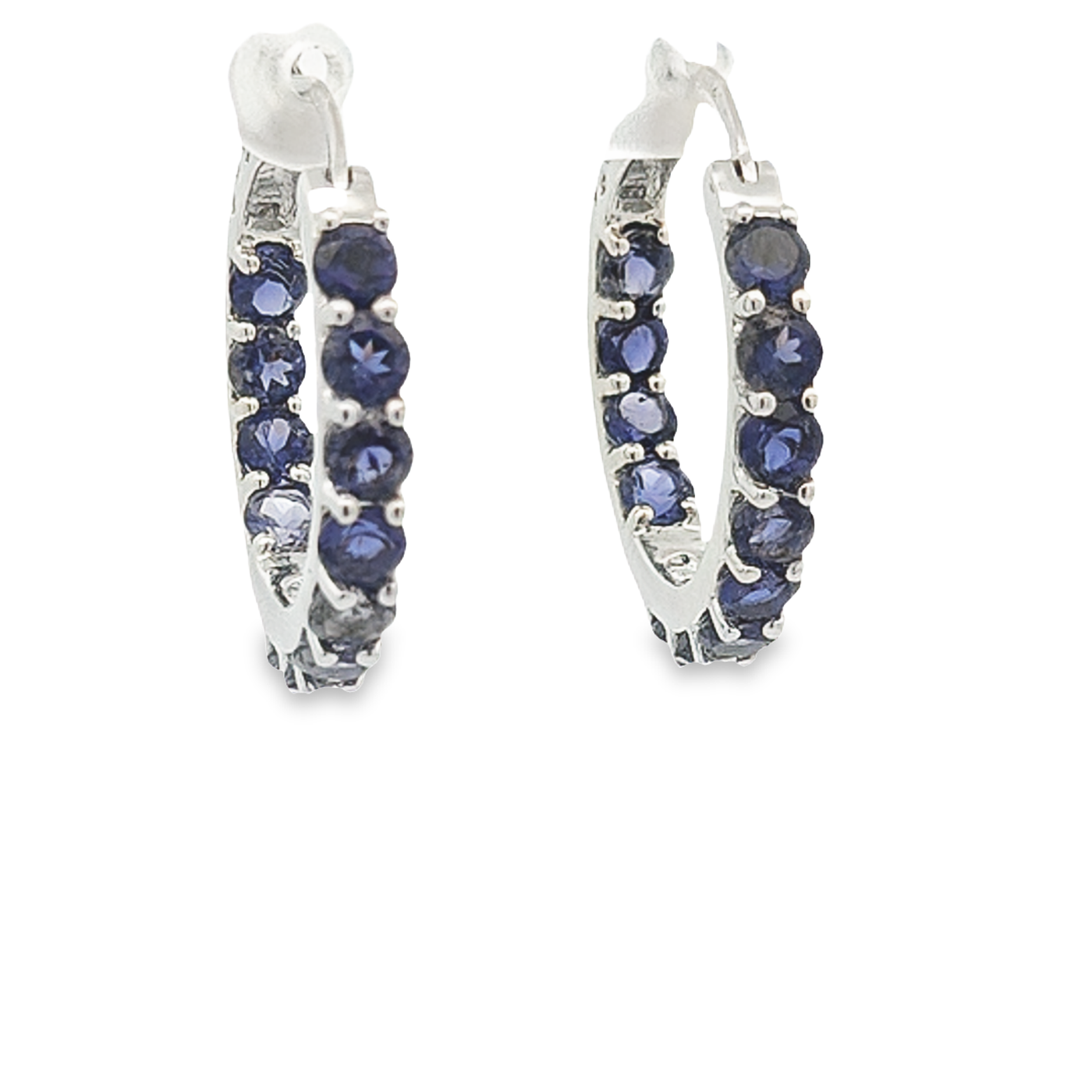 Iolite Hoop Earrings - Madeleine - boothandbooth