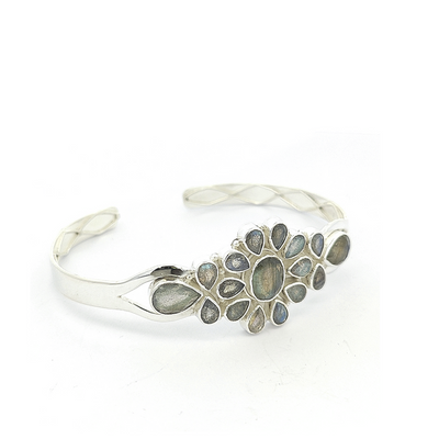 Labradorite Bangle in Sterling Silver - Carmen - boothandbooth