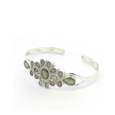 Labradorite Bangle in Sterling Silver - Carmen - boothandbooth