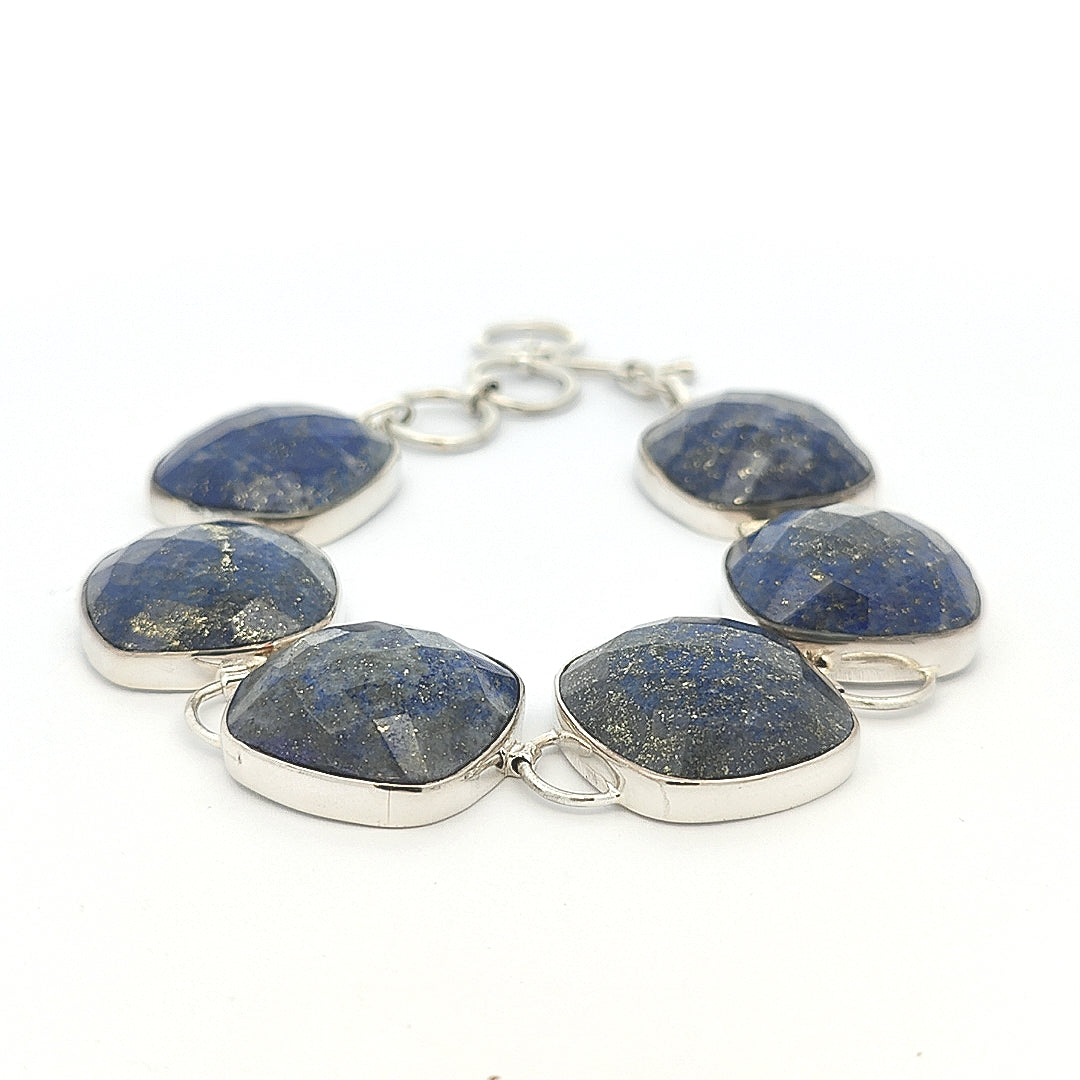 Chunky Lapis Lazuli Bracelet - Kirsten - boothandbooth