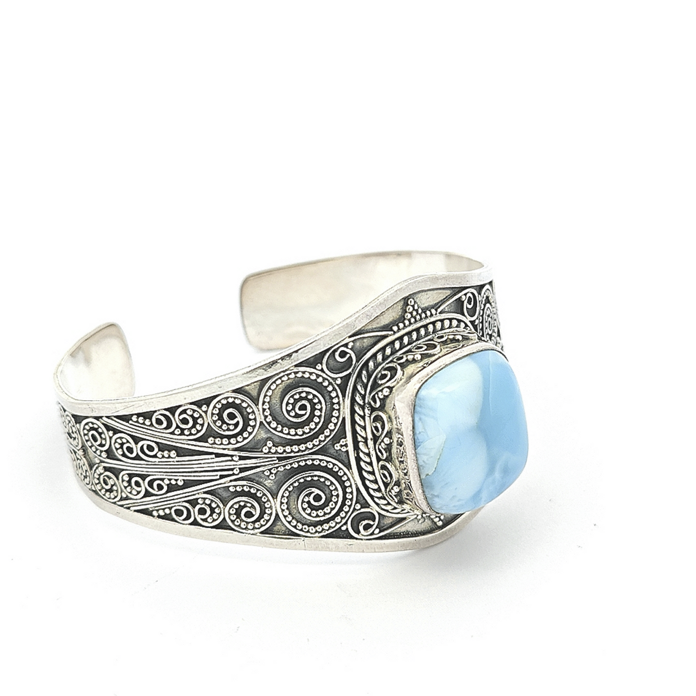 Larimar and Sterling Silver Cuff Bracelet - Fay - boothandbooth