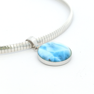 Larimar Pendant - Faith - boothandbooth