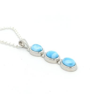 Larimar Silver Pendant - Polly - boothandbooth