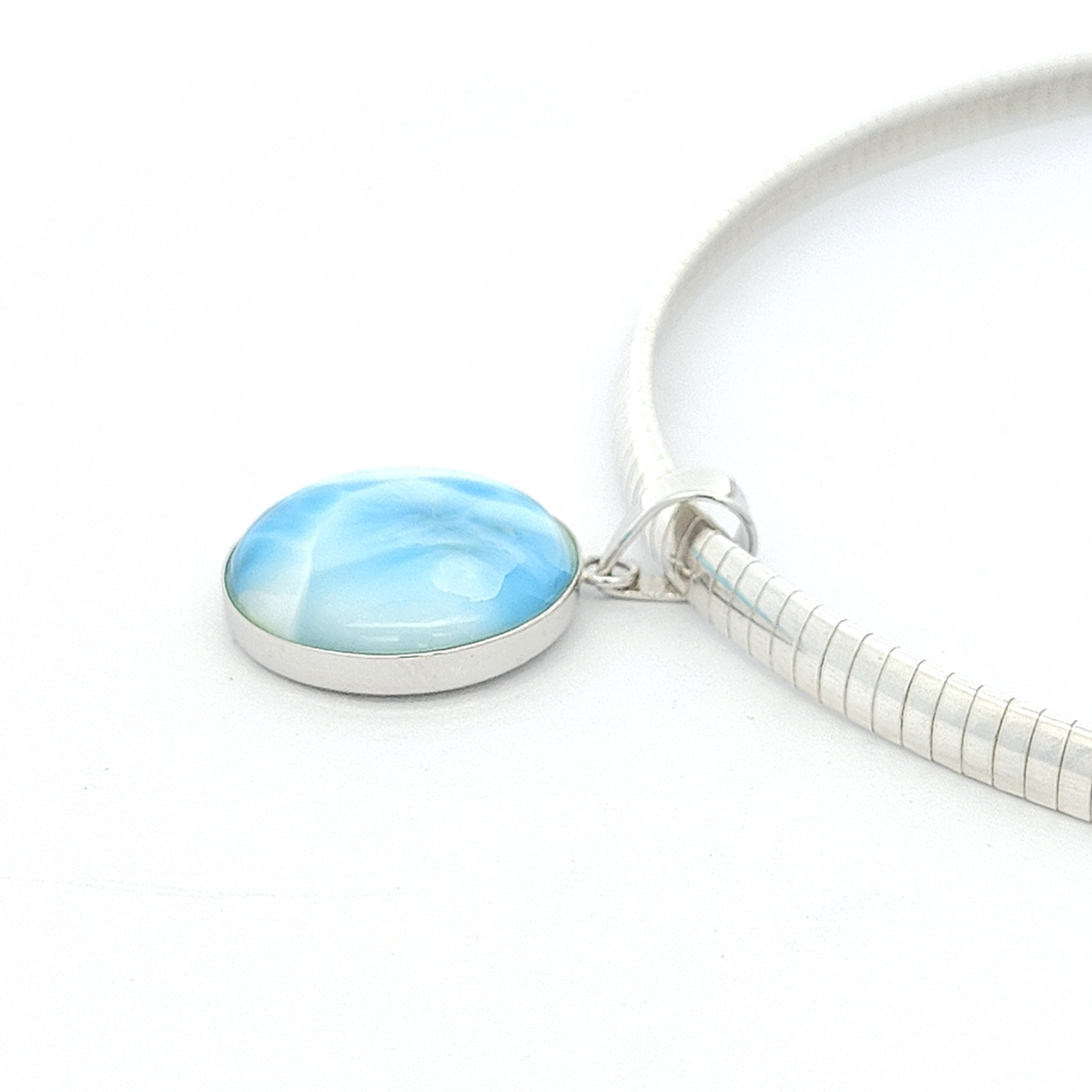 Larimar Pendant - Faith - boothandbooth