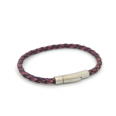 Purple Leather Bracelet - Stravinsky - boothandbooth