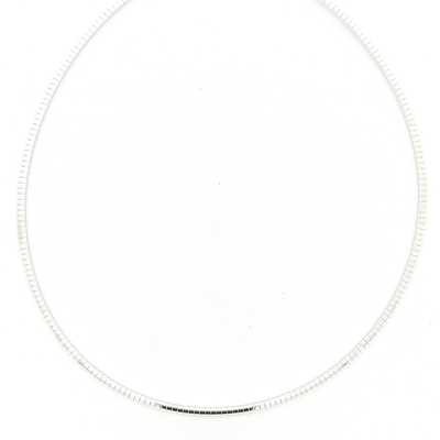 Sterling silver 2025 flat omega necklace