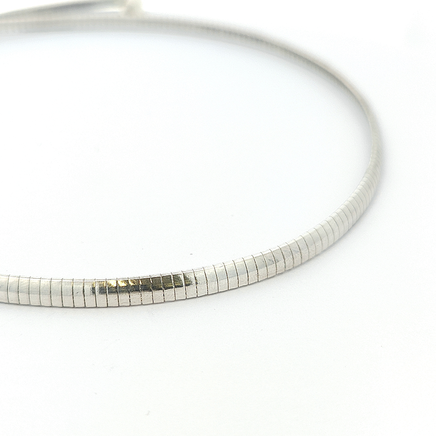 Sterling Silver Omega Chain, Width 4mm - boothandbooth