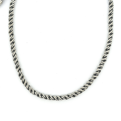 Sterling Silver Torsion Chain, Width 5.2mm - boothandbooth