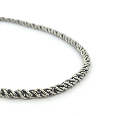 Sterling Silver Torsion Chain, Width 5.2mm - boothandbooth