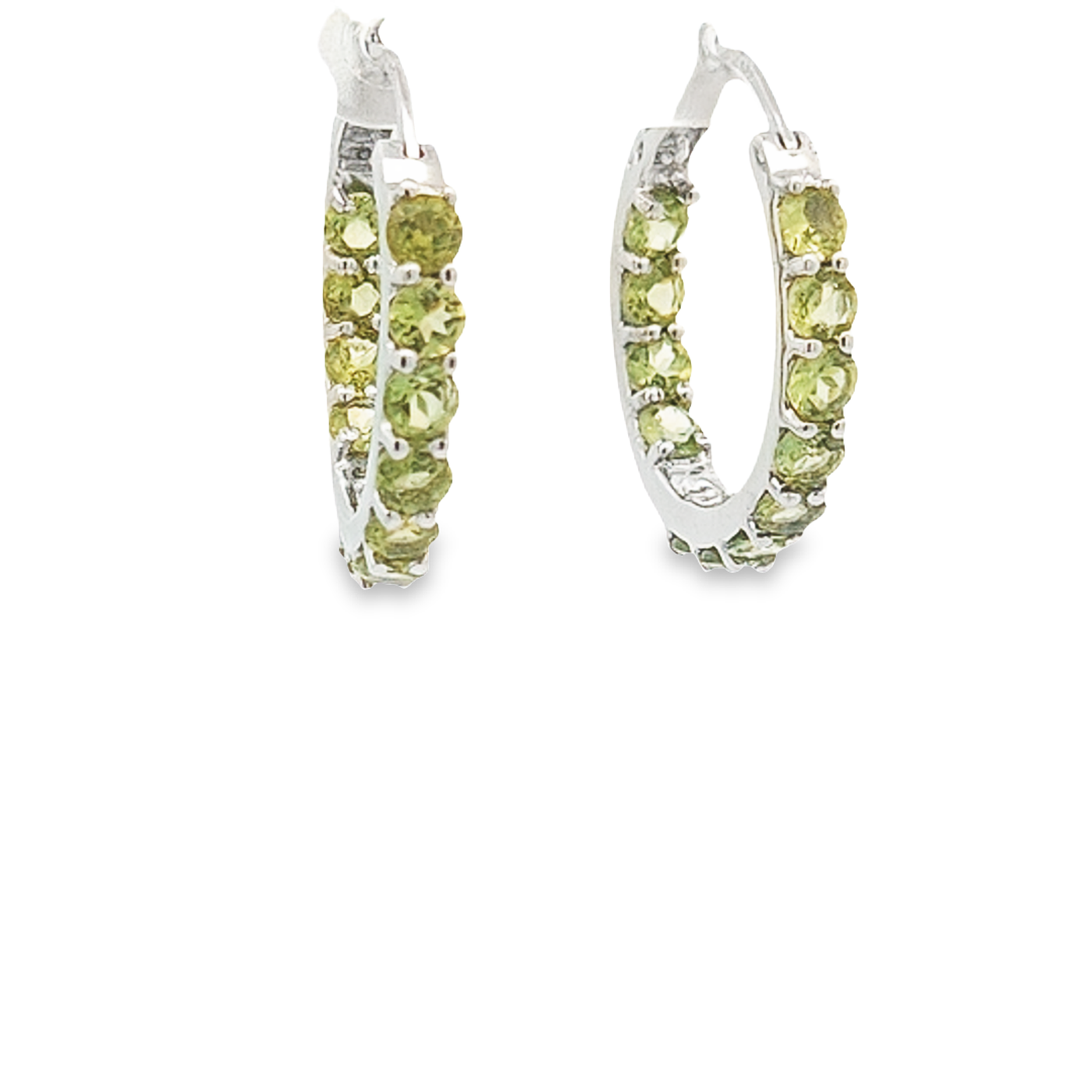 Peridot Hoop Earrings - Madeleine - boothandbooth