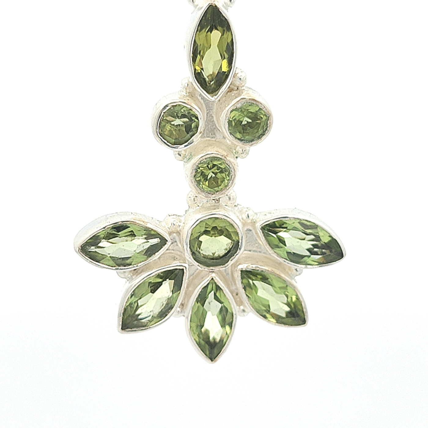 Peridot Silver Pendant - Frances - boothandbooth