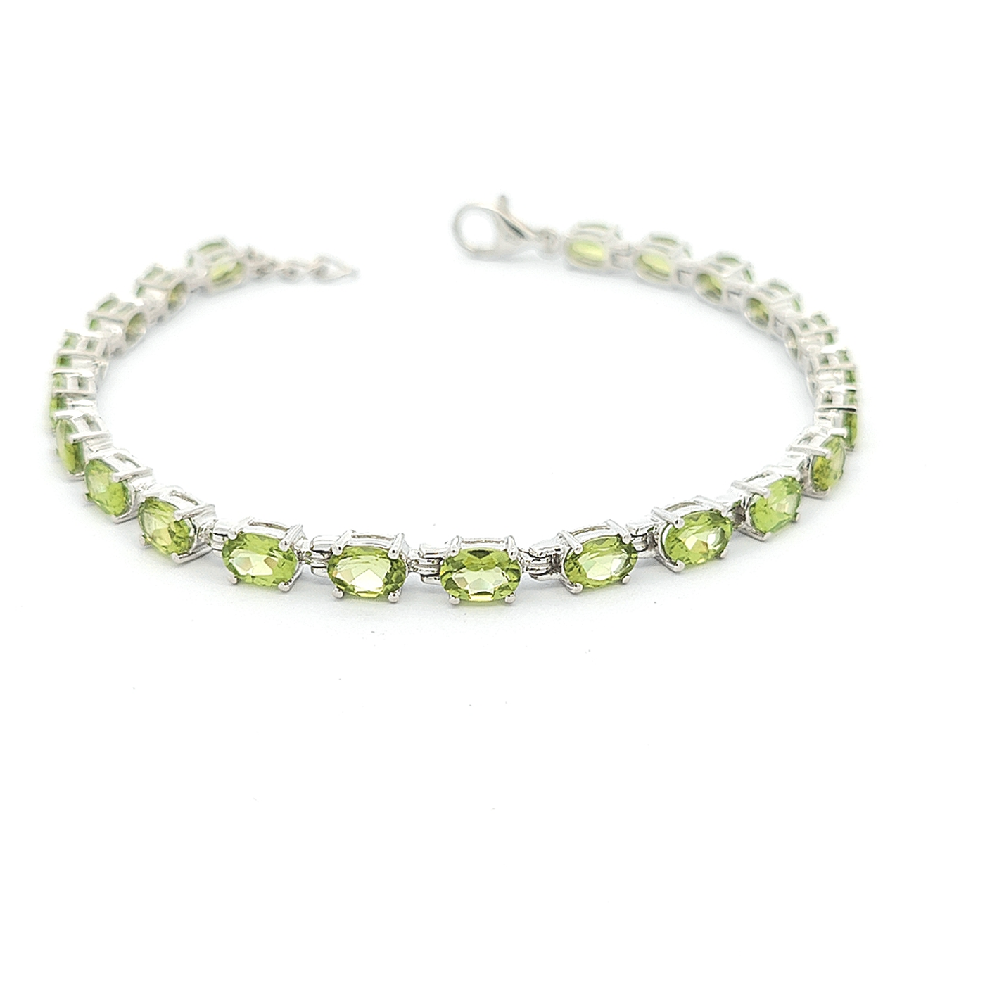 Peridot Silver Bracelet - Eleanor - boothandbooth