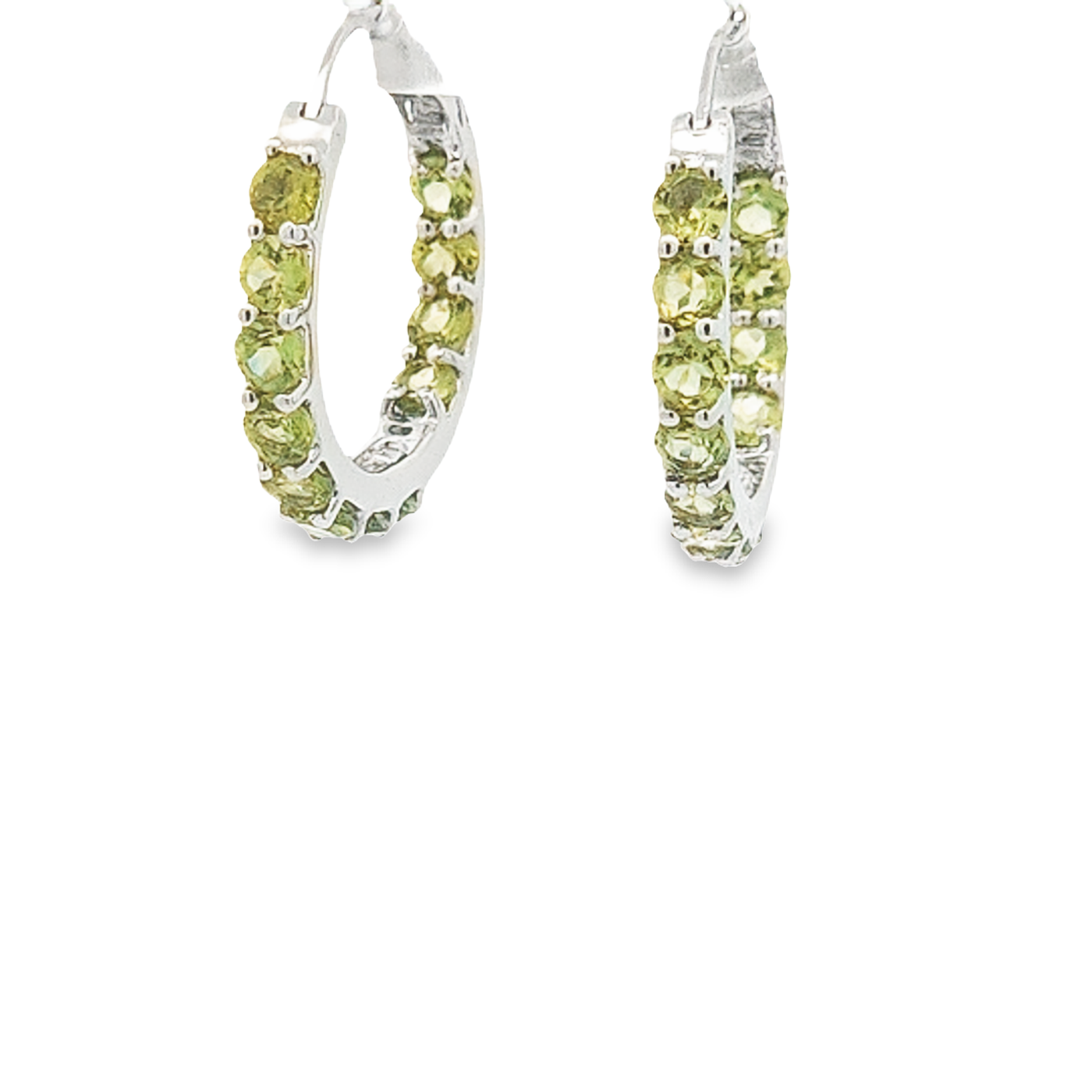 Peridot Hoop Earrings - Madeleine - boothandbooth