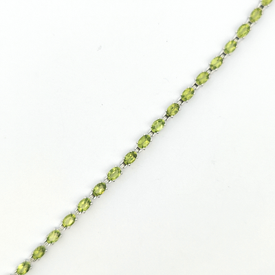 Peridot Silver Bracelet - Eleanor - boothandbooth