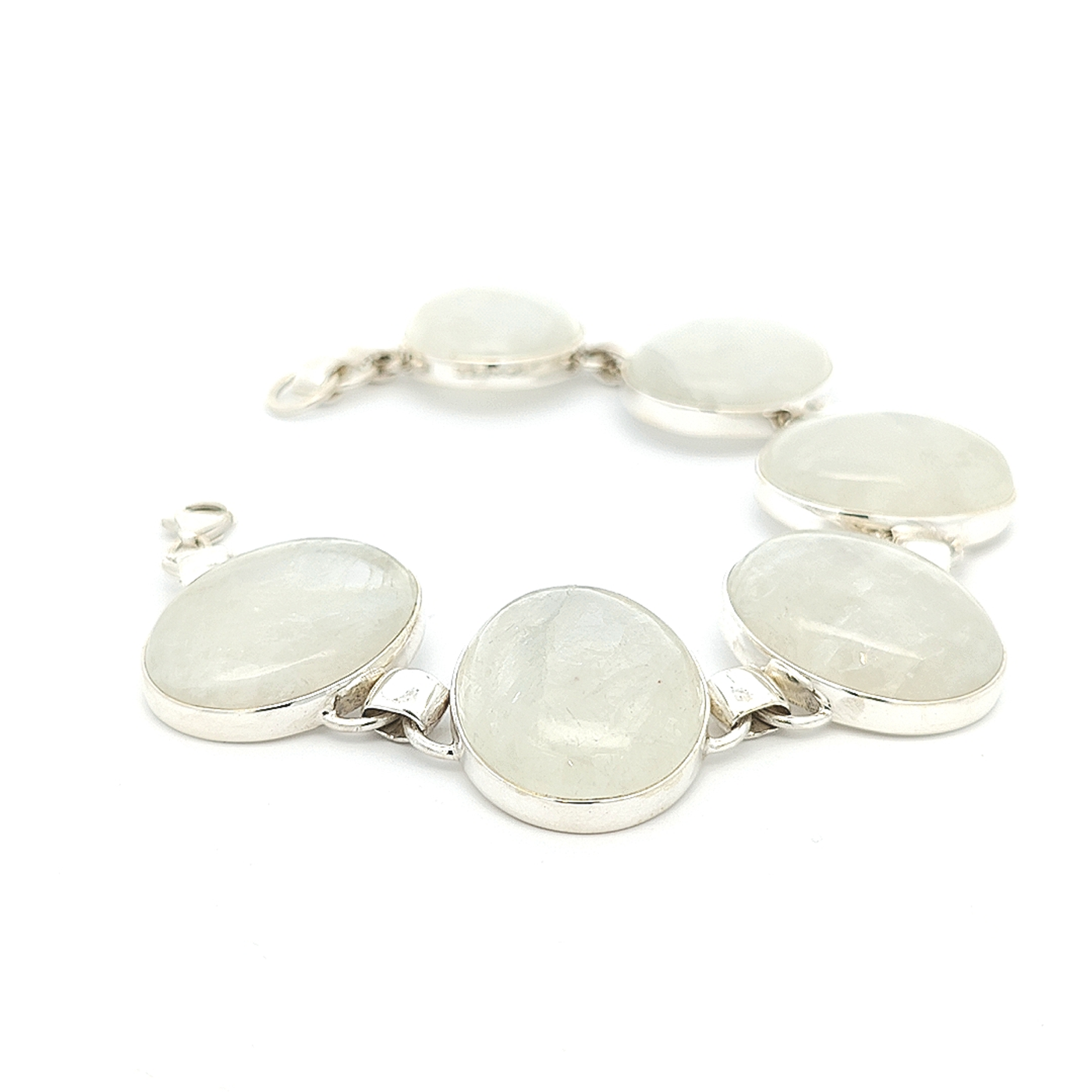 Rainbow Moonstone and Sterling Silver Bracelet - Florence - boothandbooth