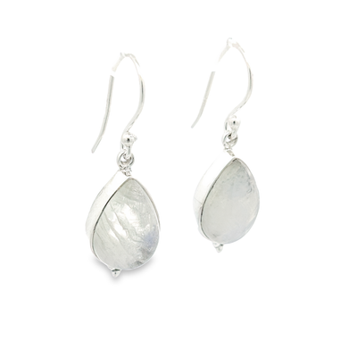 Rainbow Moonstone Tear Drop Earrings - Adelle - boothandbooth