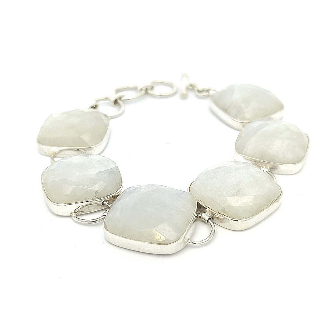 Rainbow Moonstone Bracelet - Kirsten - boothandbooth