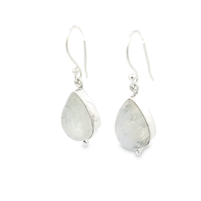 Rainbow Moonstone Tear Drop Earrings - Adelle - boothandbooth