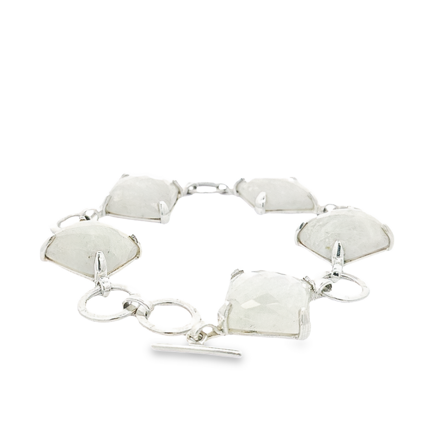 Faceted Rainbow Moonstone Bracelet - Jolene - boothandbooth