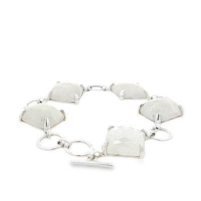Faceted Rainbow Moonstone Bracelet - Jolene - boothandbooth