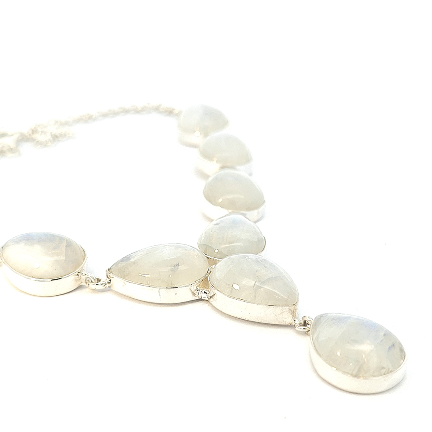 Rainbow Moonstone Necklace - Jacqueline - boothandbooth