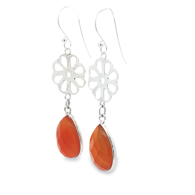 Red Onyx Earrings - Evie - boothandbooth