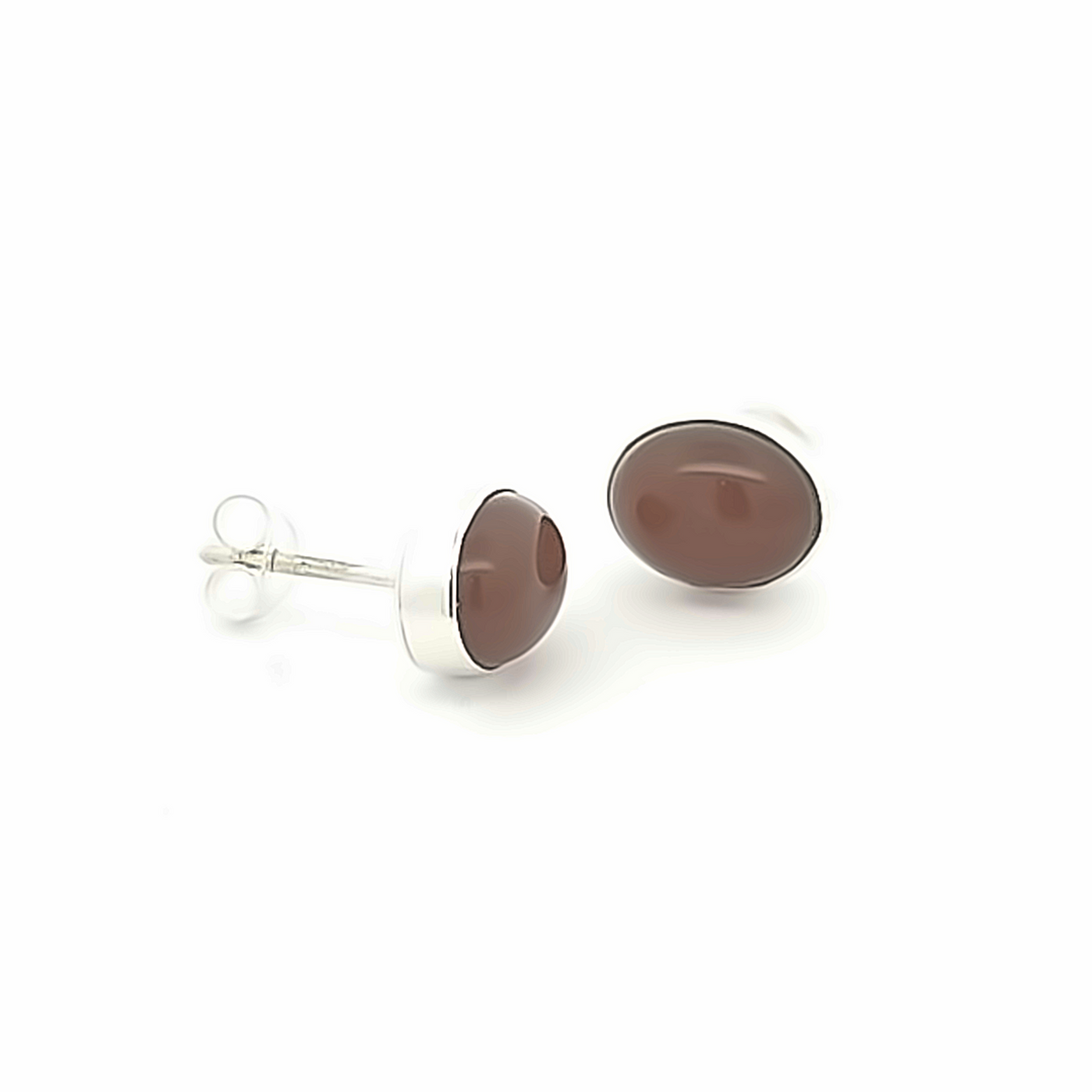 Red Onyx Stud Earrings - Nadine - boothandbooth