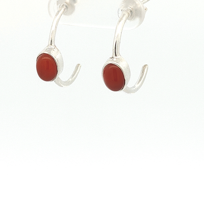 Red Onyx Earrings - Julia - boothandbooth