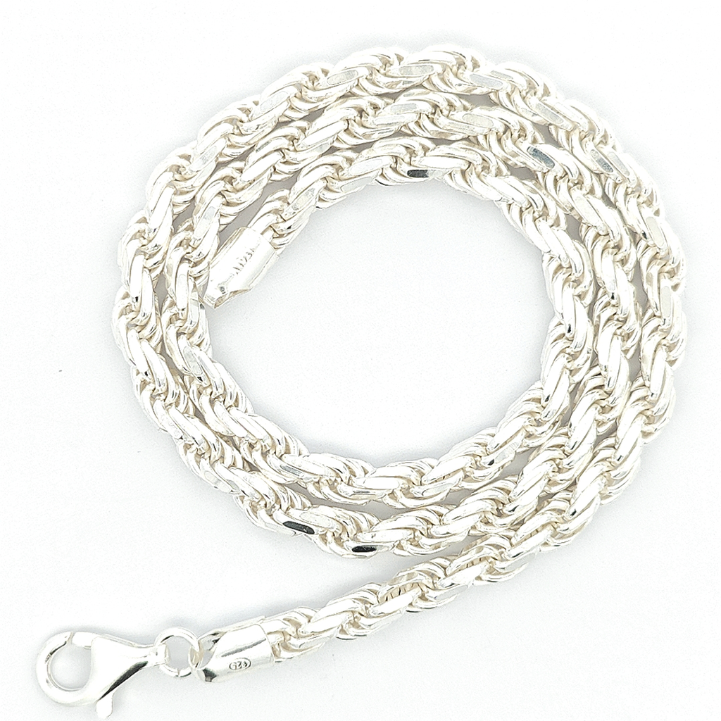 Solid silver 2025 rope chain