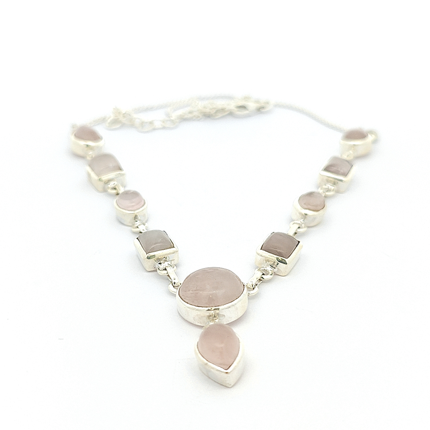 Rose Quartz Necklace - Norma - boothandbooth