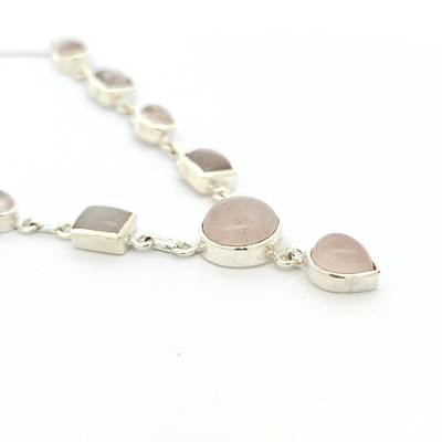 Rose Quartz Necklace - Norma - boothandbooth