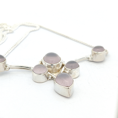 Rose Quartz Necklace - Lydia - boothandbooth