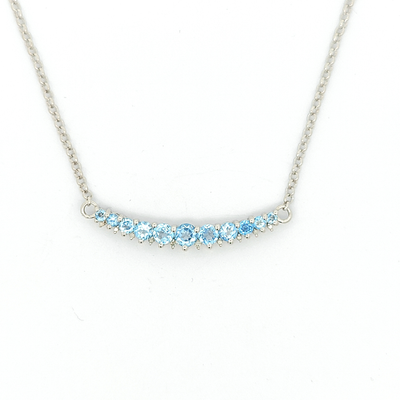 Swiss Blue Topaz Necklace - Celestine - boothandbooth