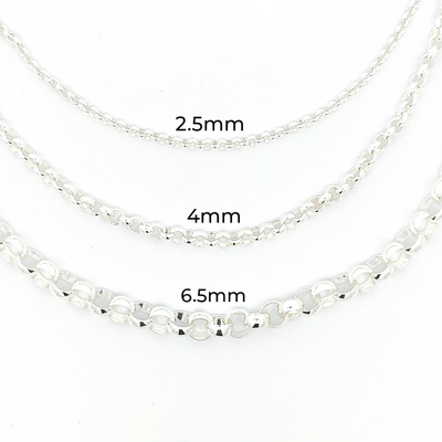 Sterling Silver Belcher Chain - 2.5mm - boothandbooth