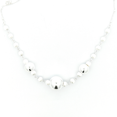 Sterling Silver Balls Necklace - boothandbooth