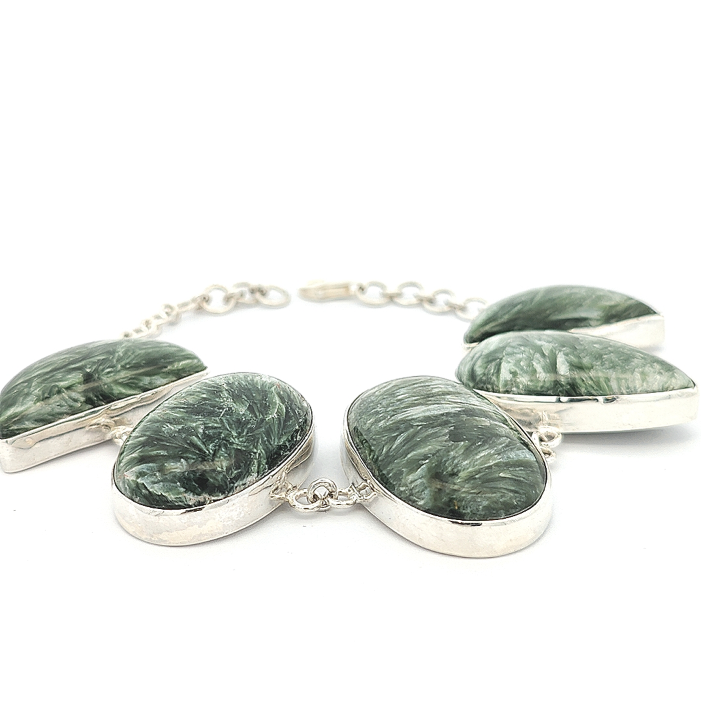 Seraphinite and Sterling Silver Bracelet - Vera - boothandbooth