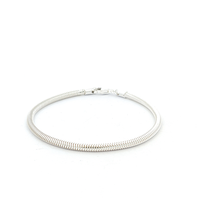 Sterling Silver Snake Bracelet - 3mm - boothandbooth