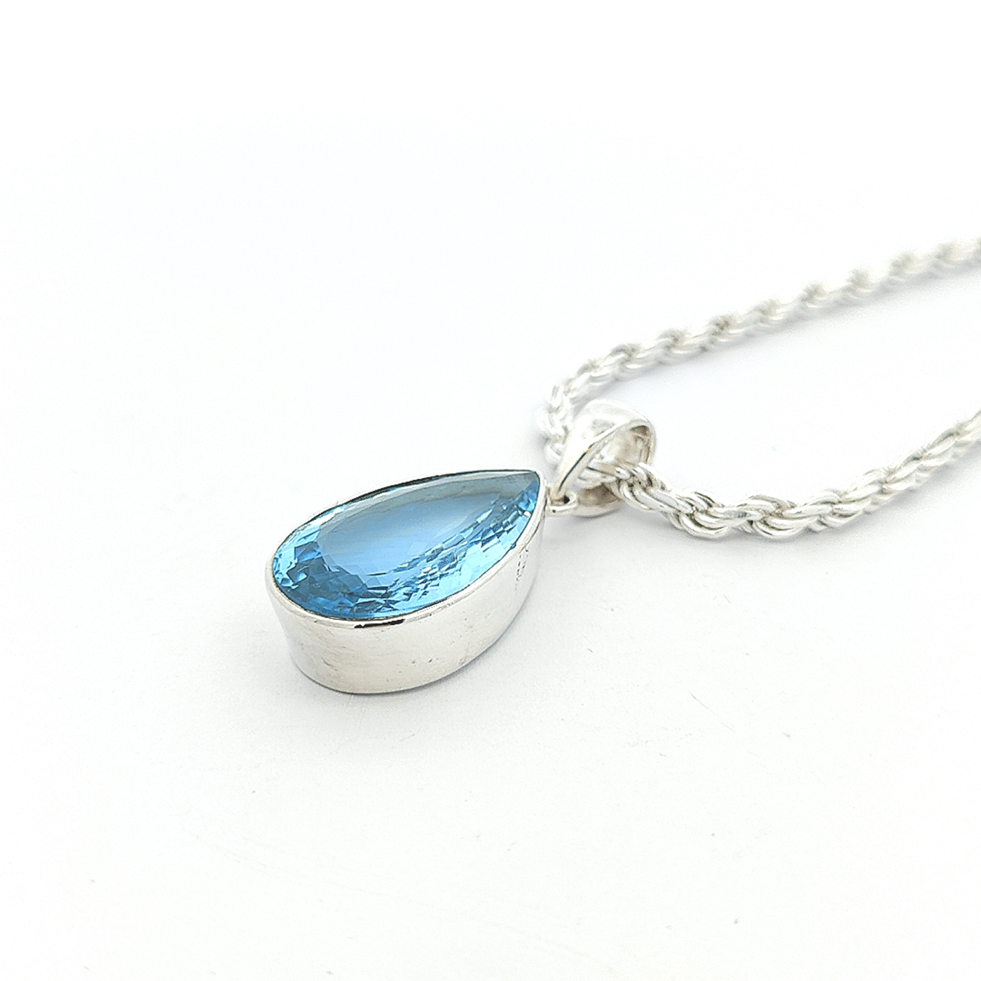 25 Carat Swiss Blue Topaz Pendant - Sian - boothandbooth